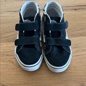 Vans Kids Black and White High-Top Sneakers